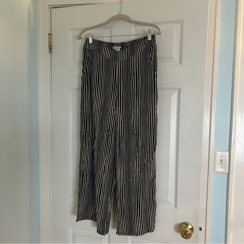 Billabong Black and White Striped Pants